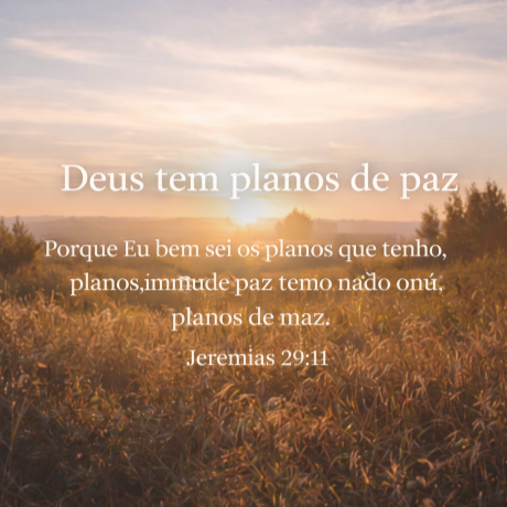deus tem planos de paz