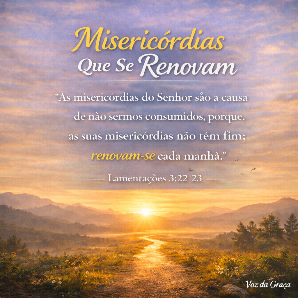 misericórdias renovadas a cada manhã
