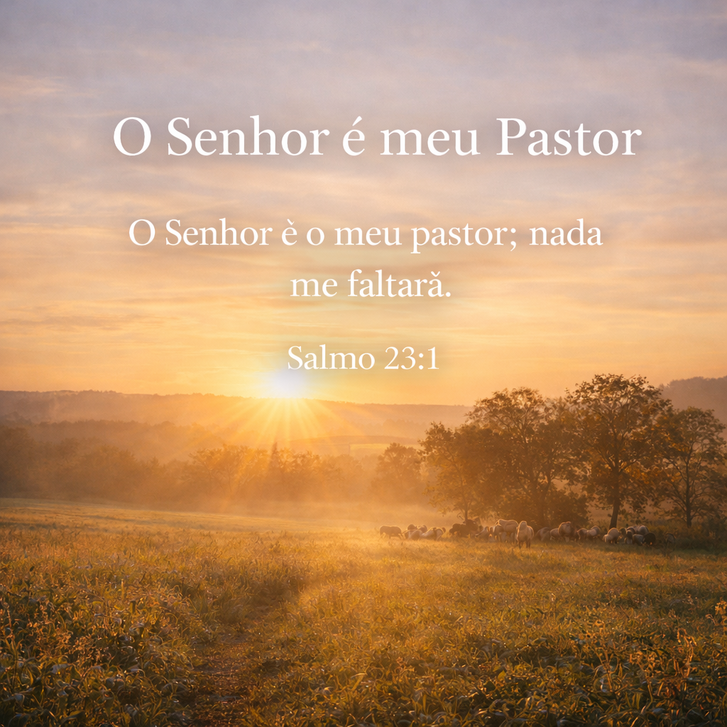 o senhor é meu pastor ao amanhecer