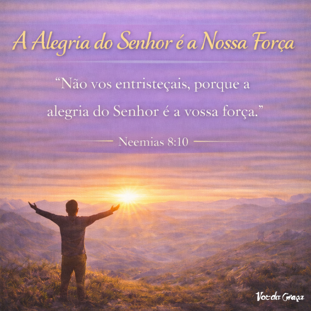 a alegria do Senhor é a nossa força versículo bíblico Neemias 8:10