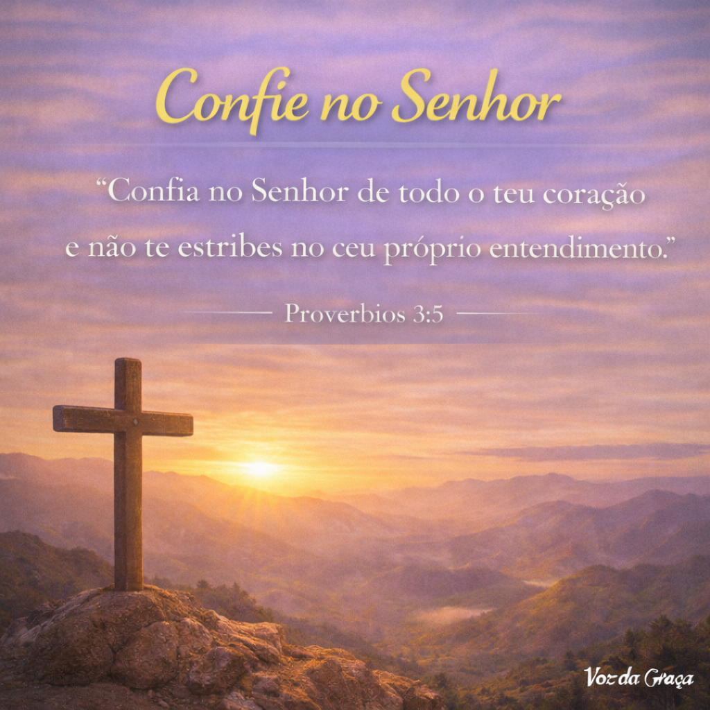 confiar no Senhor versículo bíblico Provérbios 3:5
