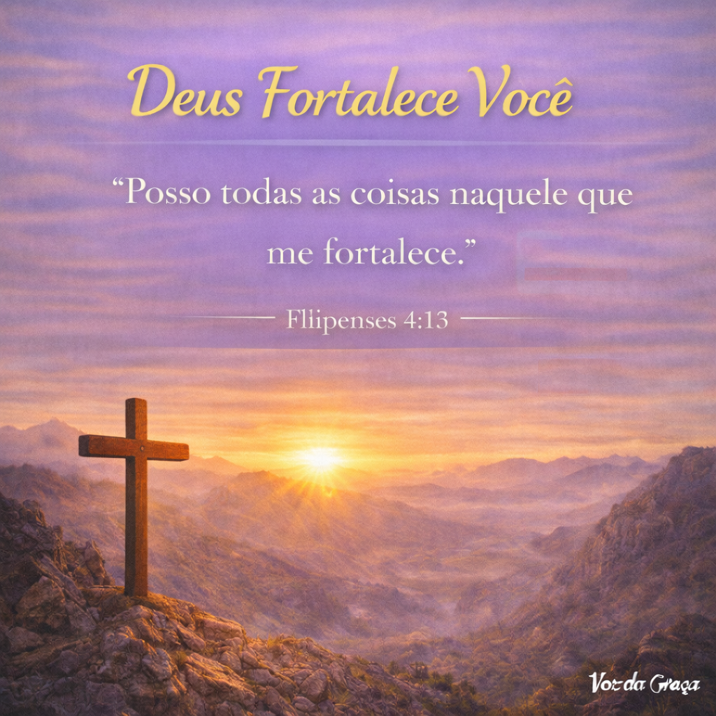 Deus fortalece você versículo bíblico Filipenses 4:13