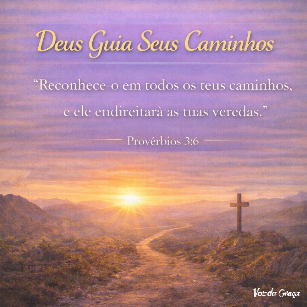 Deus guia seus caminhos versículo bíblico Provérbios 3:6