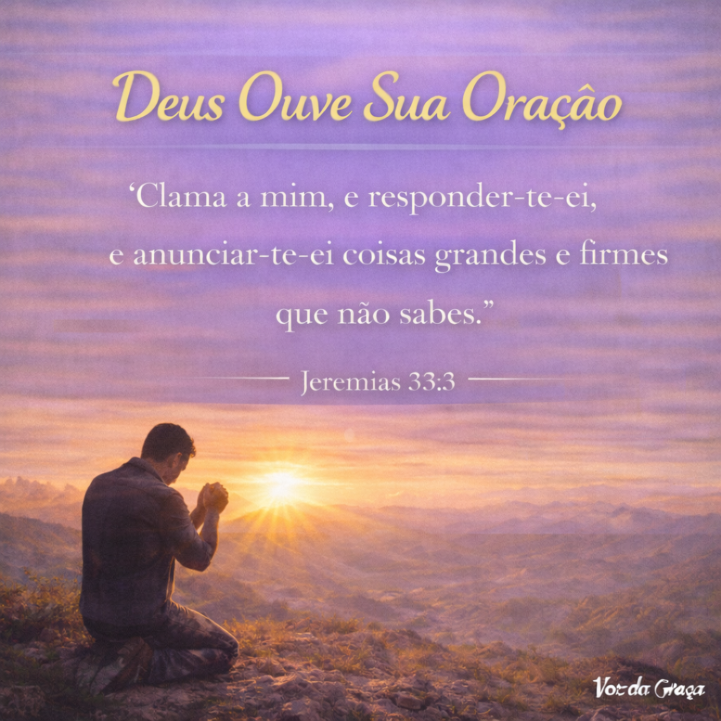 Deus ouve sua oração versículo bíblico Jeremias 33:3