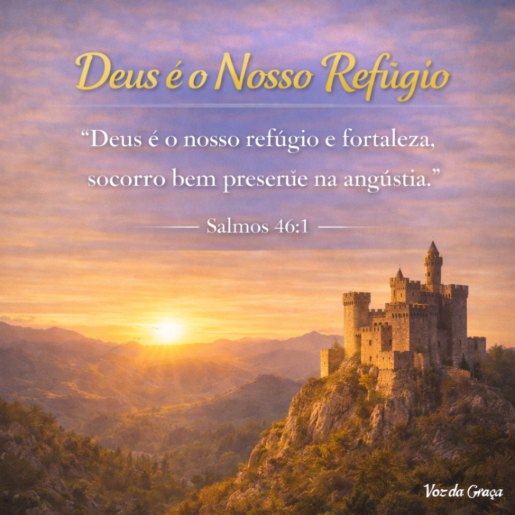 Deus é o nosso refúgio versículo bíblico Salmos 46:1