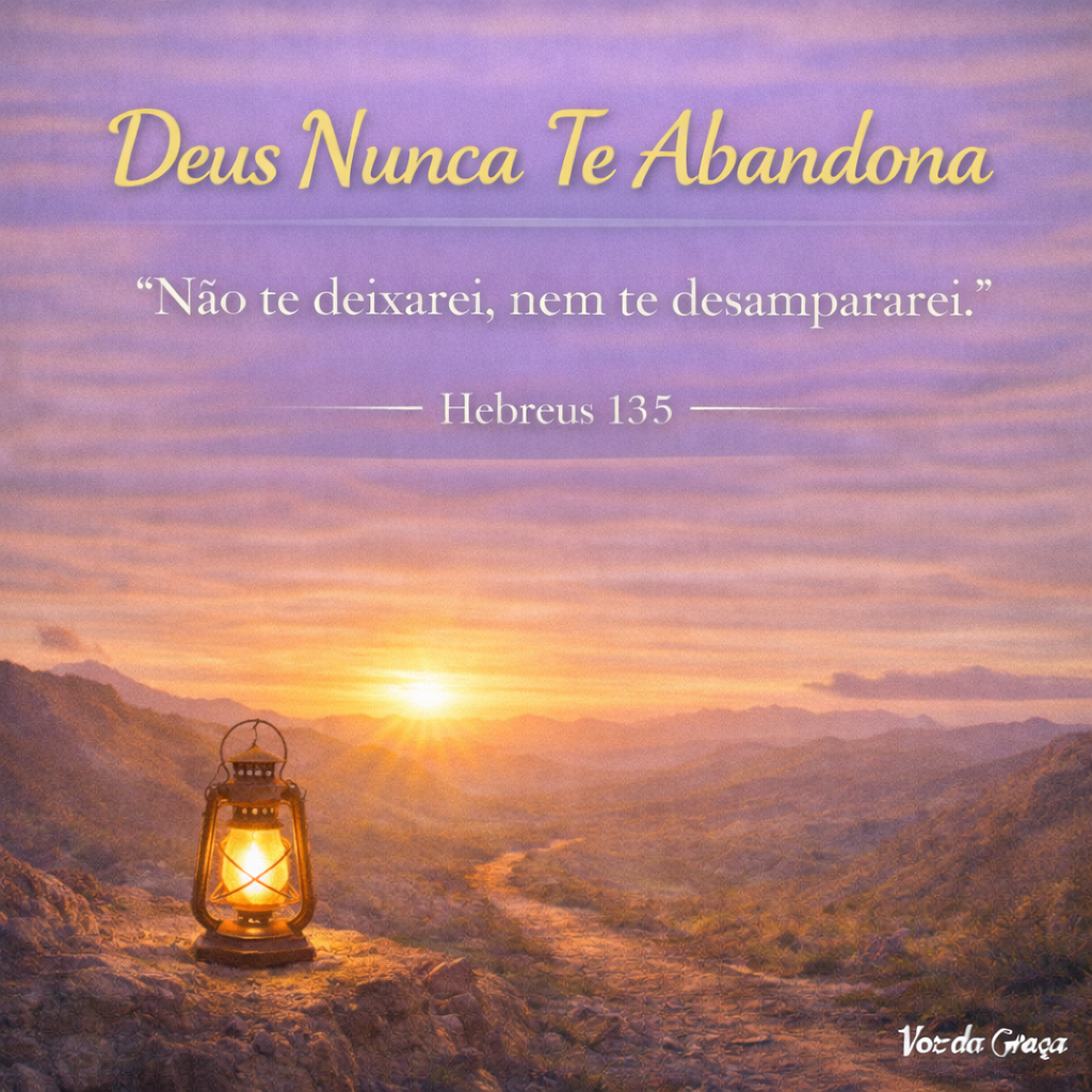 Deus nunca te abandona versículo bíblico Hebreus 13:5