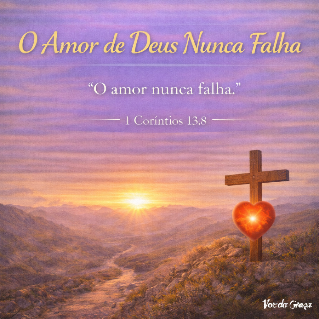 amor de Deus nunca falha versículo bíblico 1 Coríntios 13:8