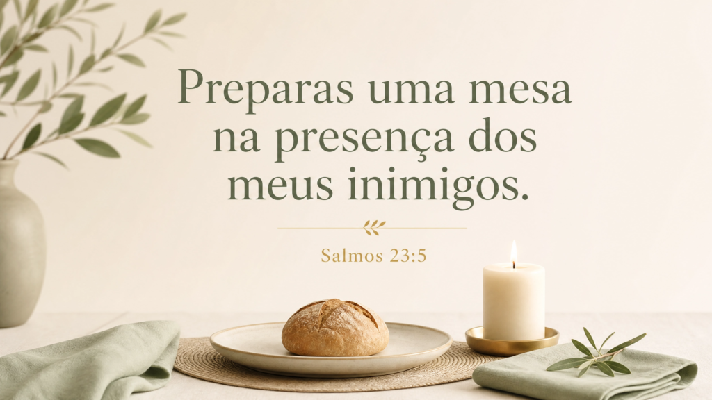 Preparas uma mesa para mim na presença dos meus inimigo