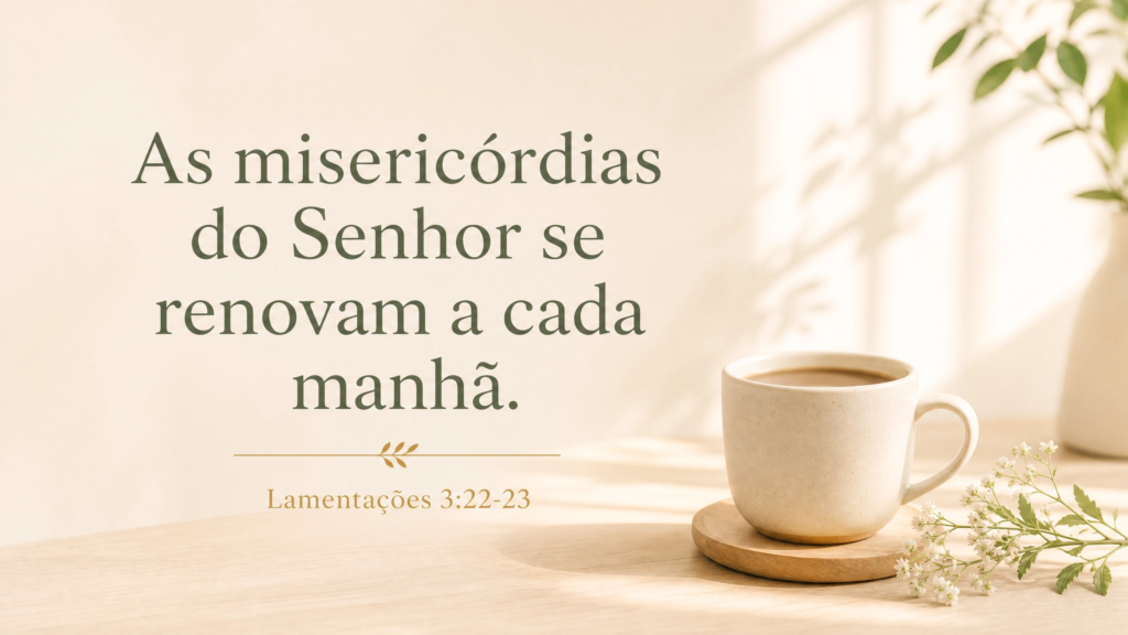 As misericórdias do Senhor se renovam a cada manhã